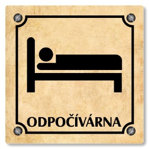 Odpočívárna, 80x80mm, pergamen, Kansas